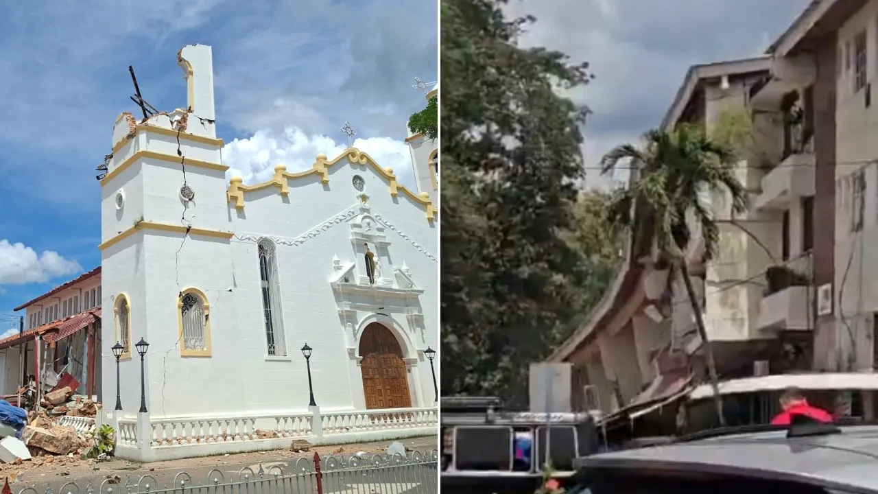 VÍDEO: Parte de hotel e catedral desabam após terremoto de 7,7 no Panamá